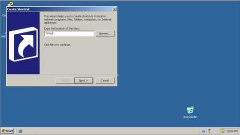 Creating a Windows Server 2003 File Server Management Console desktop shortcut