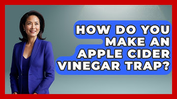 How Do You Make An Apple Cider Vinegar Trap? - Insects and Invaders