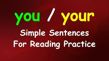 you / your - Where to use? | Simple sentences with 