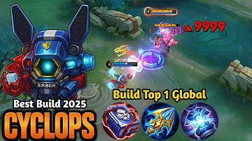 UNSTOPPABLE Cyclops Build 2025 💥 | One Shot Combo & Top Global MLBB
