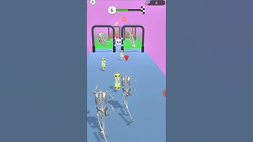 HUMAN EVOLUTION RUN 3D GAME 😳😃🧬 #shortsfeed #games #evolution #running #skeleton #science #shorts