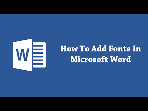 How To Add Fonts In Microsoft Word?