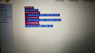EduBlocks PiZero W Controlling Explorer pHAT!