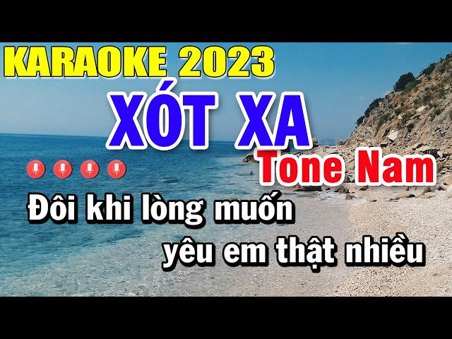 Xót Xa Karaoke Tone Nam Nhạc Sống 2023 | Trọng Hiếu class=