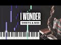 I wonder  kanye west  piano tutorial  sheet music  midi