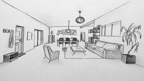 Comment dessiner l'intérieur d'une maison en perspective ?