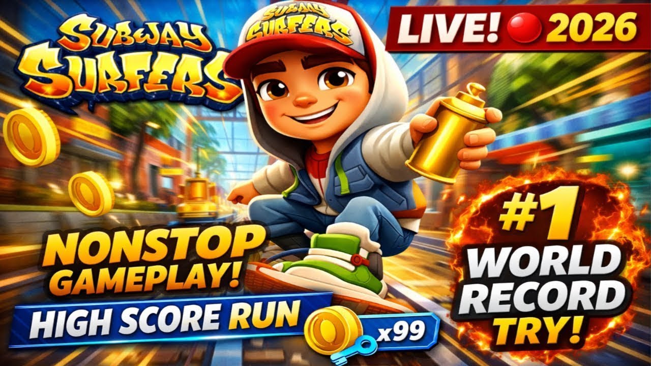 Subway Surfers LIVE 🔴 | Nonstop Gameplay | High Score Run 2026