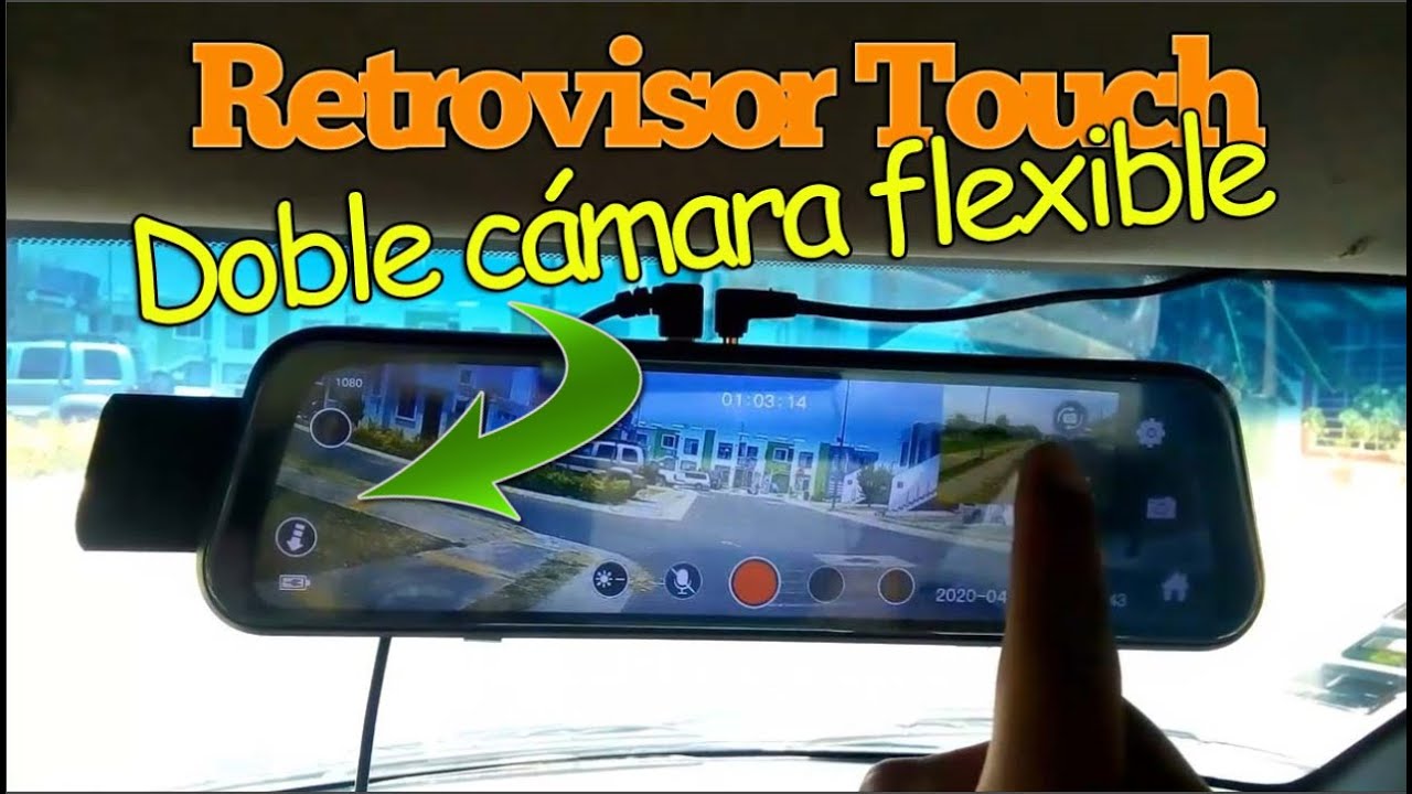 Espejo Retrovisor Con Camara Frontal + Camara Retroceso Hd