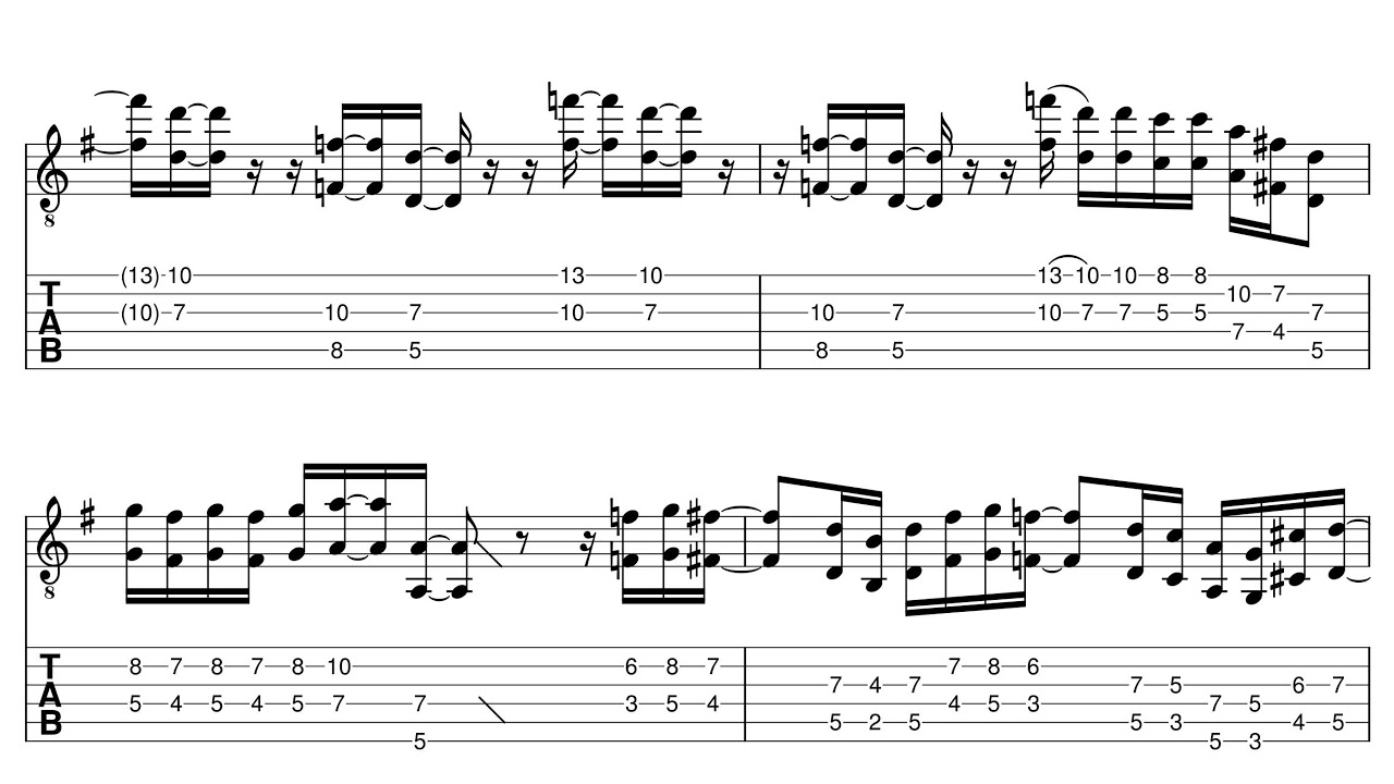D Natural Blues Wes Montgomery Solo Transcription