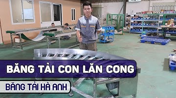 Băng tải con lăn góc cong 90 độ - Băng tải Hà Anh