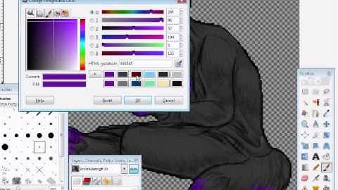 how to color poses on gimp