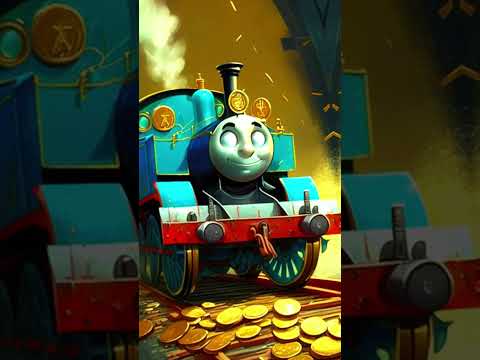 Thomas The Tank Engine Train Found a Treasure of Gold Coins 😱 #thomas #train #coins #shorts