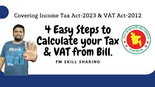 4 Easy Steps to Calculate Your Tax & VAT from Bill | Exclusive Tax | Inclusive Tax