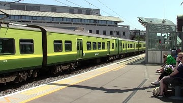 Tara Street HD-Irish Rail 8510 class Dart no.8511+8513 departs for Greystones