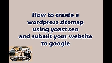 How to create a sitemap with yoast seo Wordpress