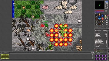 Tibia [7.2] Mage hunting dragons with summoned Demon Skeleton