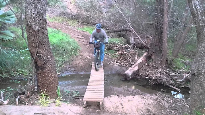 Mike going over the bridge