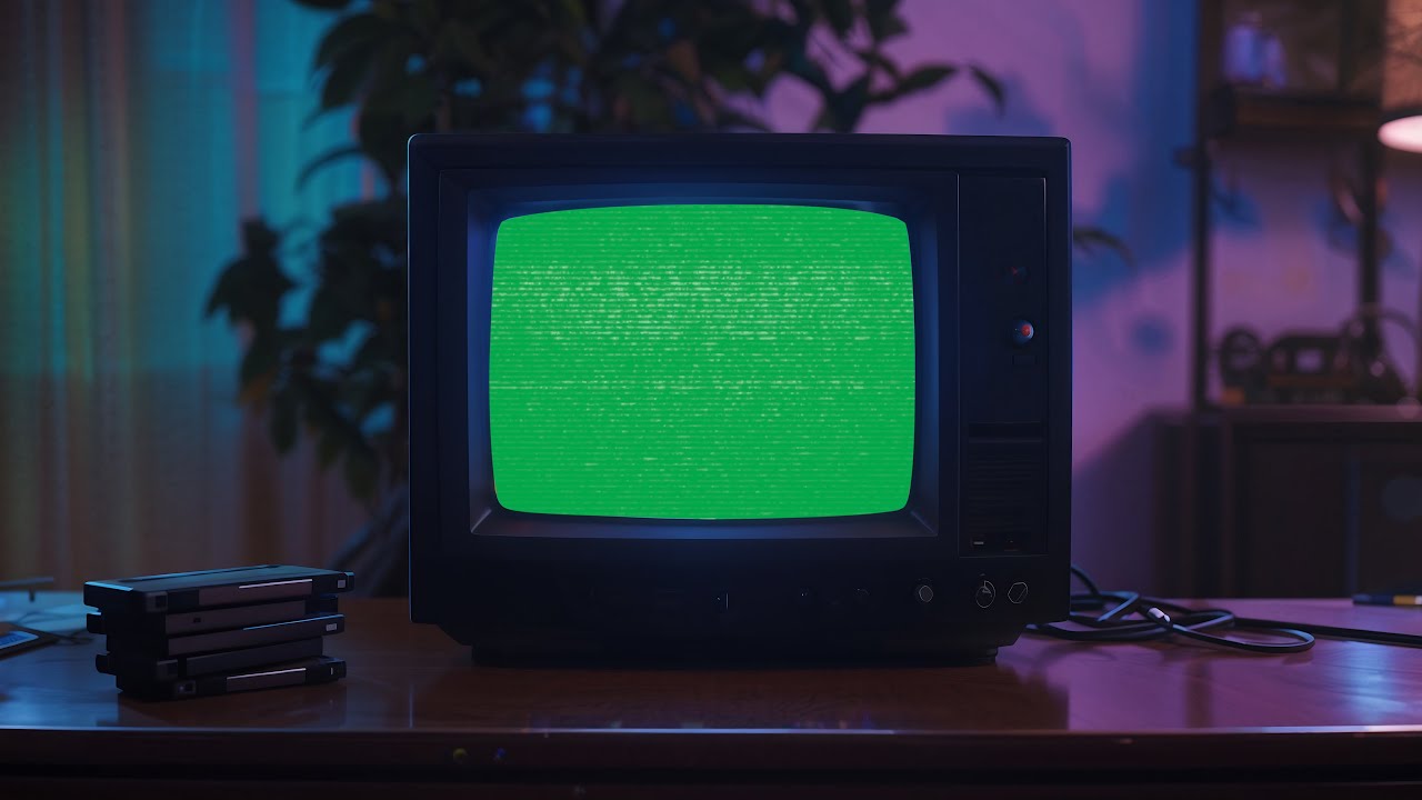 Transform Your Videos with My Dark Retro TV Green Screen Template ...