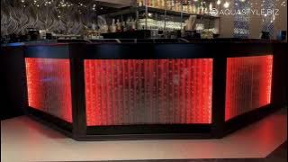 Glycerine bubble wall in bar counter