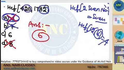 Solve HCF problems using answer options- Anil Nair