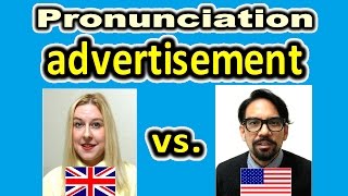 How to Pronounce ADVERTISEMENT in British and American English [ ForB English Lesson ]