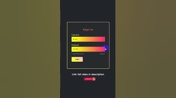 Animated Form login With html and CSS #shorts  #css  #form #webdesign #animation #htmltutorial