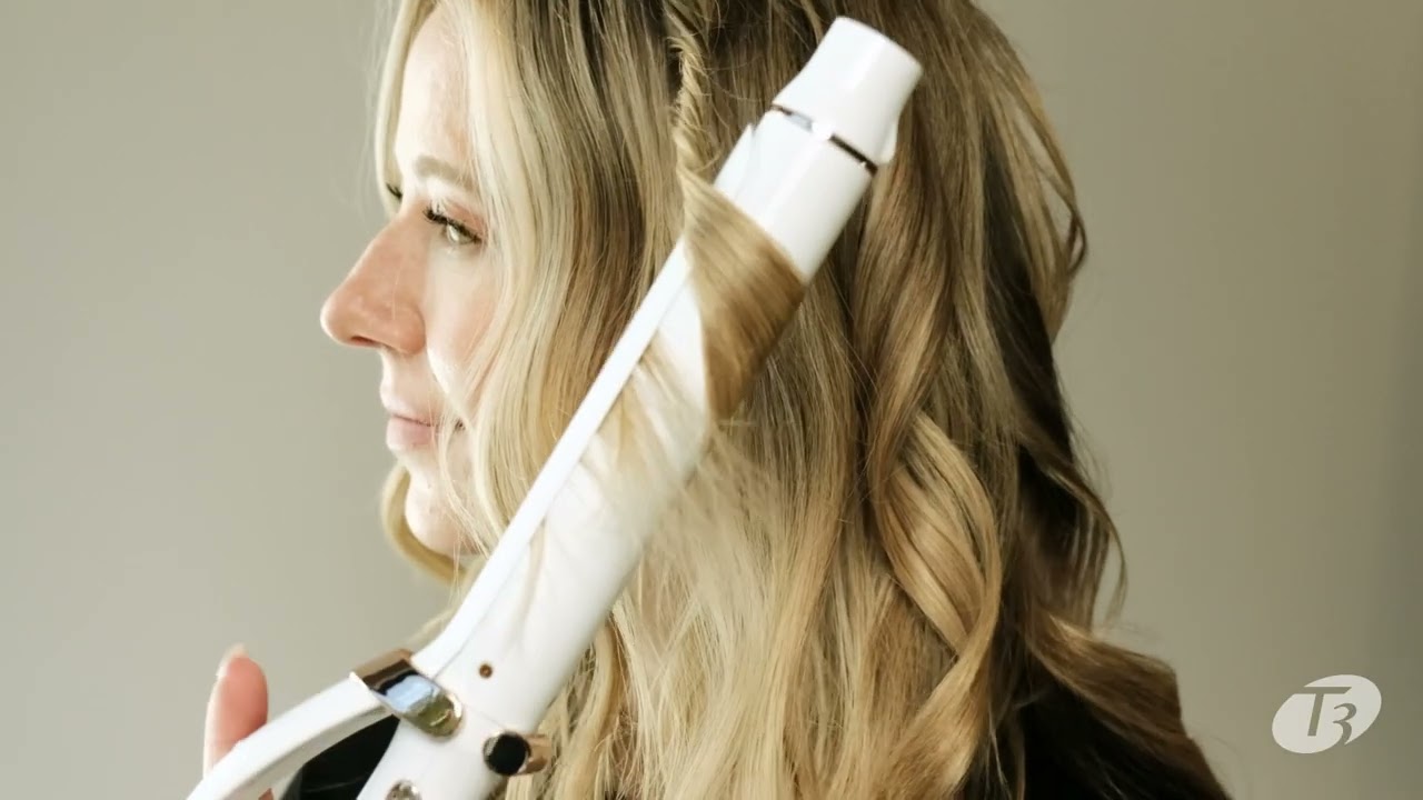 T3 White and Rose Gold Hair Curler T3 SinglePass Curl Professional Curling Iron - Long Barrel  main image 2