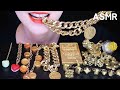 EDIBLE GOLD JEWELRY ASMR EDIBLE NECKLACE, EDIBLE RINGS ASMR HARIBO ASMR NO TALKING