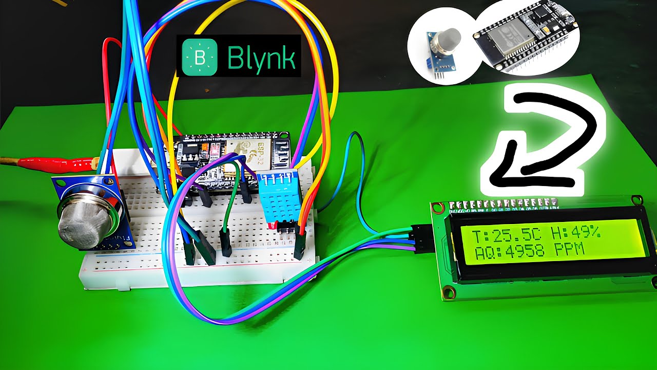 New Project Ideas 💡 MQ135 Gas Sensor Project | ESP32 Air quality ...