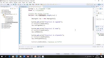 Array - Definizione e caricamento di un array di oggetti