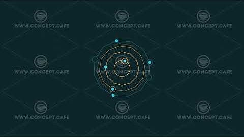 Looped animation of concentric polygonal shapes HUD element.