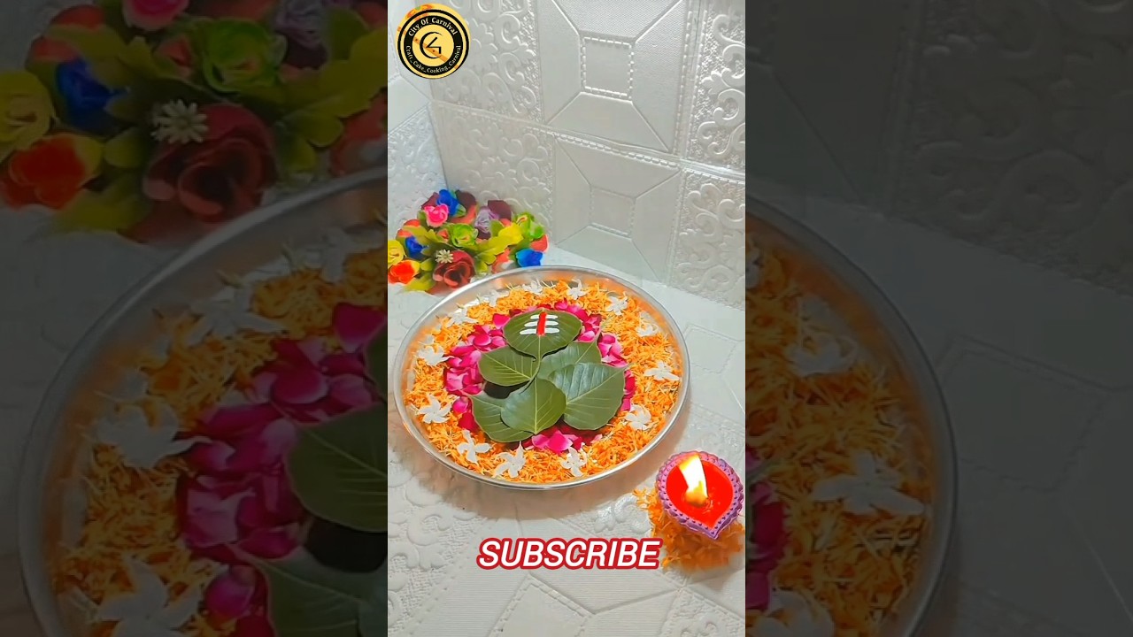 DIY Eco Friendly Ganesh Rangoli Thali | #diy #shorts #festivalrangoli #diyrangoli #craftideas