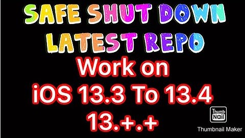 LATEST SAFE SHUT DOWN IOS 13.1 To IOS 13.4 | No deb file |  SOLVE APPLE