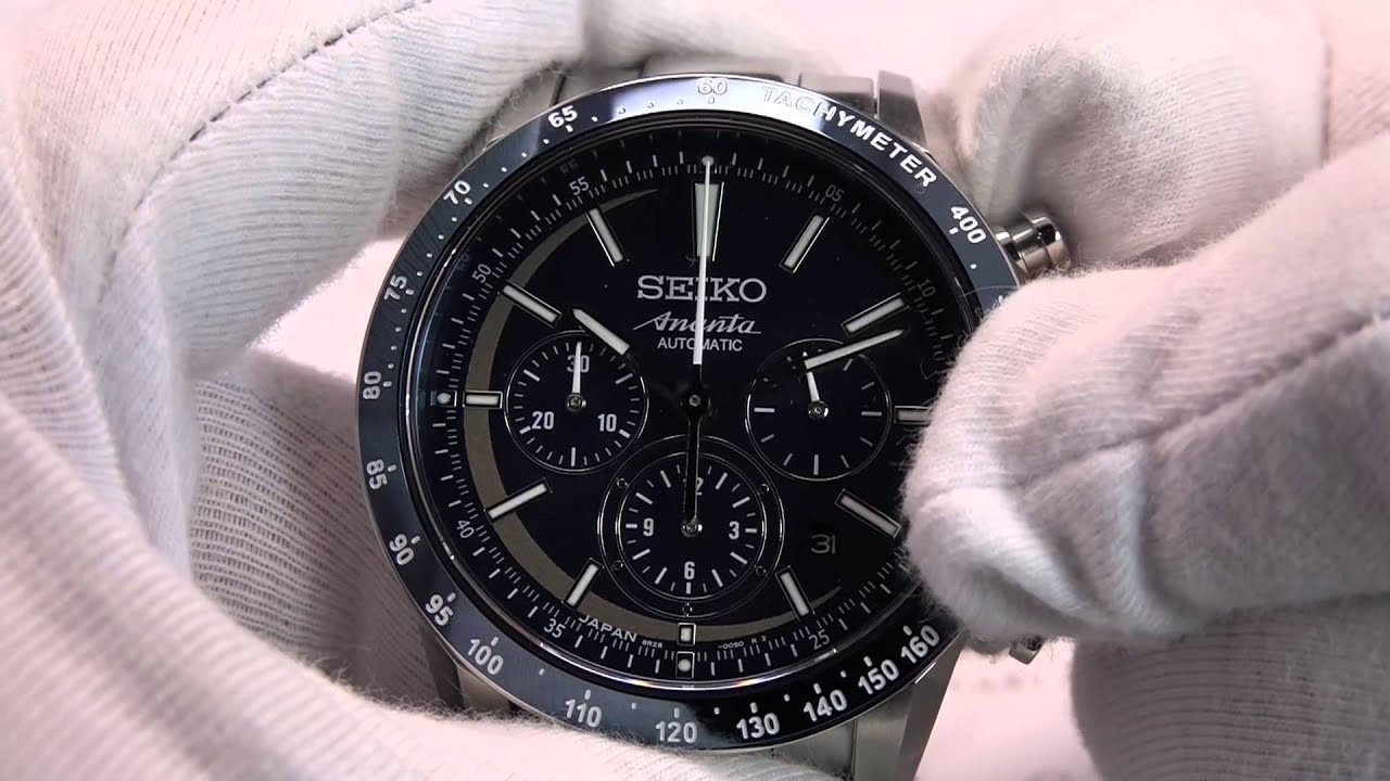 Seiko Ananta Chronograph Automatik SRQ017J1 - YouTube