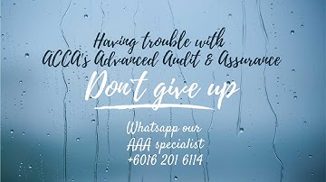 😎 How to Pass Your ACCA AAA Exams / 🤩 (P7) Tips & Techniques / 🧐 AAA Exam Techniques