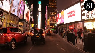 Driving Through Times Square At Night | New York City