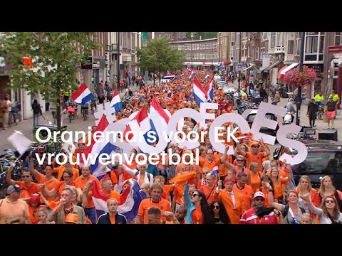 Duizenden fans lopen mee in Oranjemars EK vrouwen