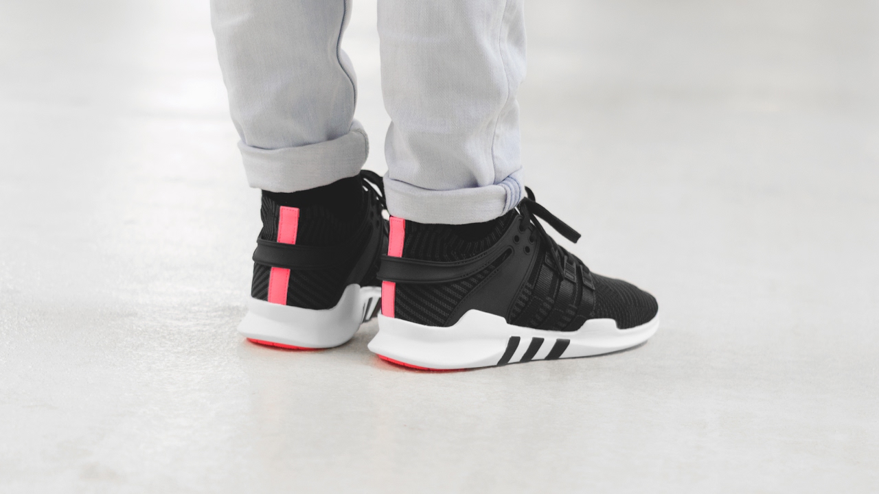 adidas originals eqt support advance trainers in black bb1260