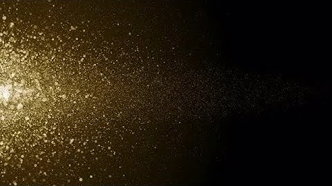 Gold Particles Horizontal Stream Loop Stock Motion Graphics