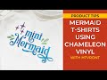 Make Beautiful Mermaid Shirts with Chameleon HTV by HTVRONT + How to Customize Cricut Access Images