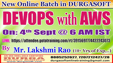 DEVOPS with AWS Online Training @ DURGASOFT
