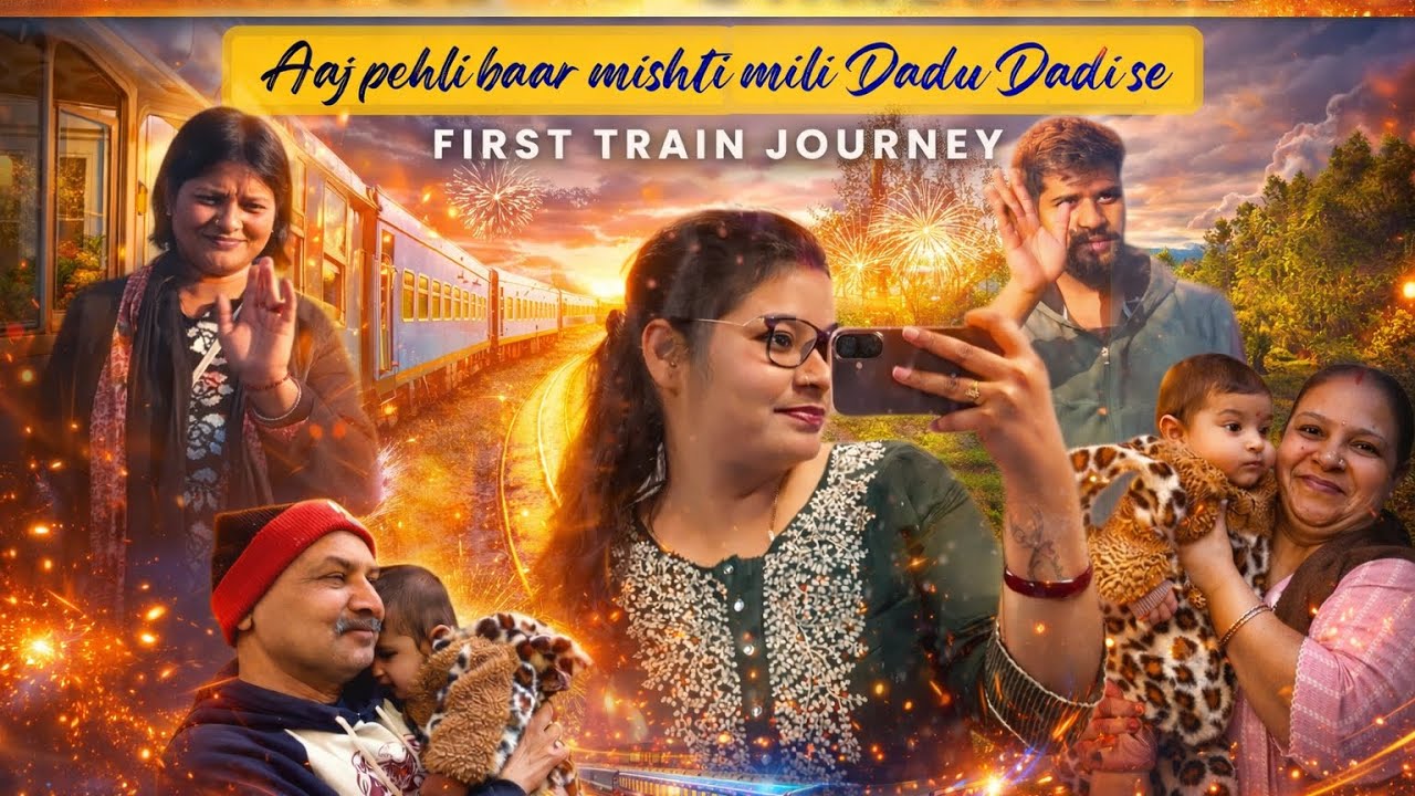 Pehli Train Journey With Baby 👶🚆 | First Time Meeting Dadu Dadi | Family Vlog