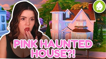 I Built a PINK Haunted House Using ONLY The Sims 4 Paranormal Stuff Pack!