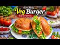 Home Made Veg Burger II Tasty Yummy Snack & Fast Food II Hyderabadi Street Style Home Made Burger