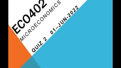 ECO402 Micro Economics QUIZ No 1
