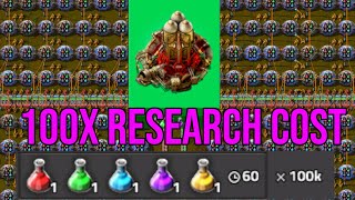 I beat Factorio when all research costs 100x more