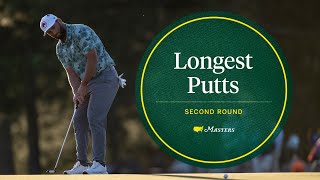 The Longest Putts From The 2024 Second Round | The Masters