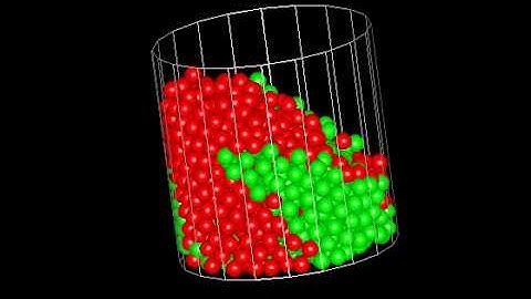 DEM simulation of solid particles in a drum mixer