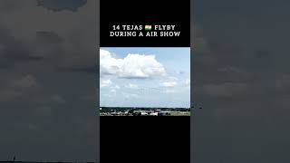 14 Tejas Jet Flyby 🇮🇳 | Stunning Aerial Display at Air Show #TejasFlyby #IndianAirForce #AirShow2025