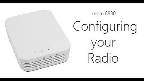 How to Configure your Radio | FRC Team 8880